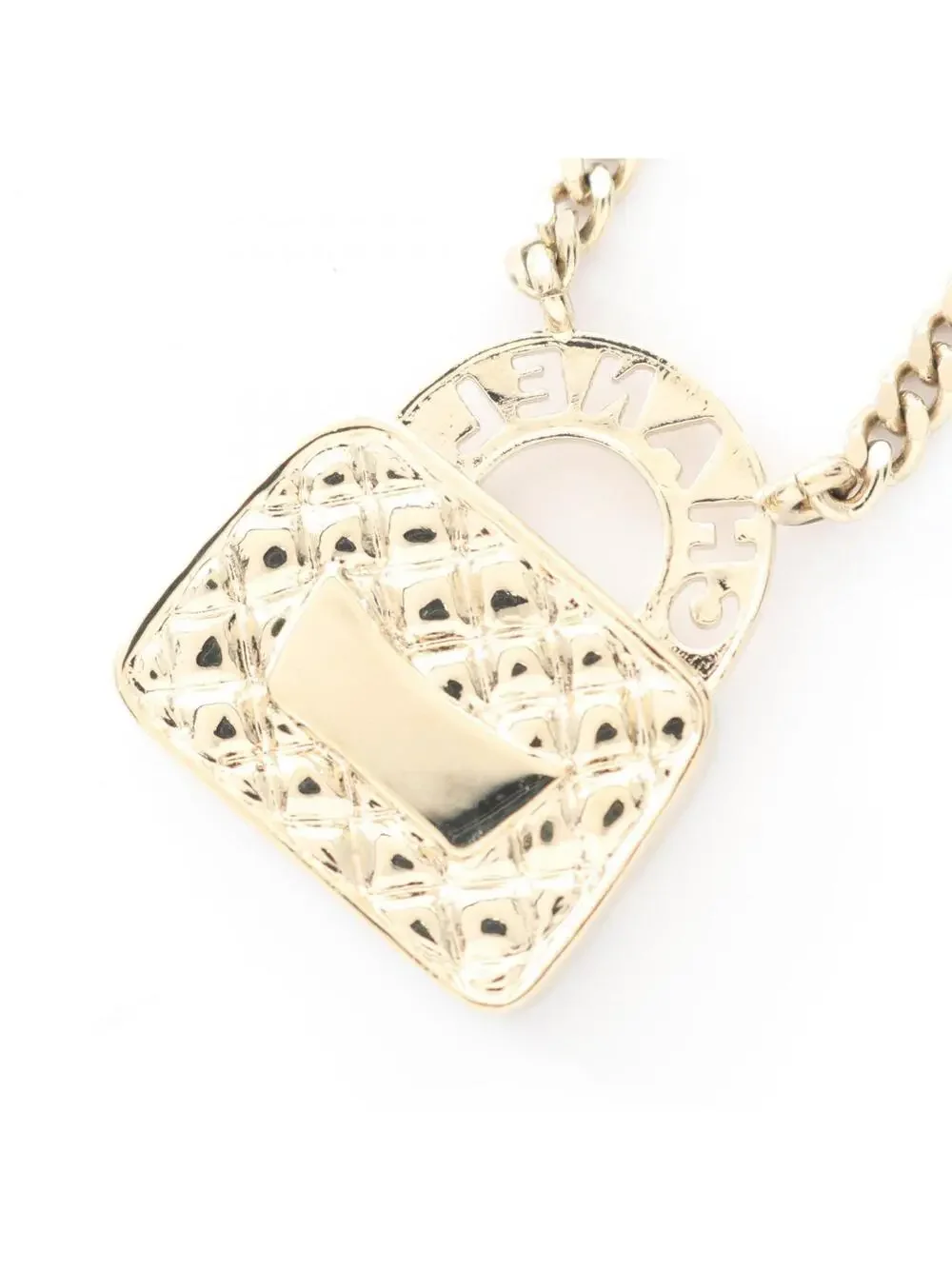 Chanel Cc Logo Pendant Necklace Metal #234239C15B